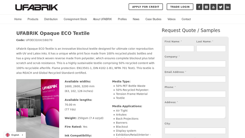 UFABRIK Opaque ECO Textile