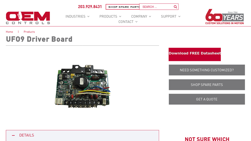 UFO9 Driver Board I Product Information I OEM Controls