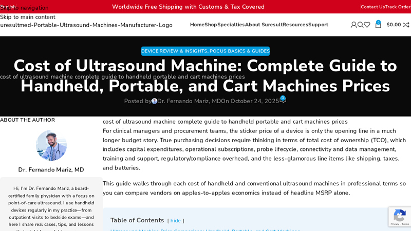 Ultrasound Machine Cost Guide: Handheld, Portable & Cart