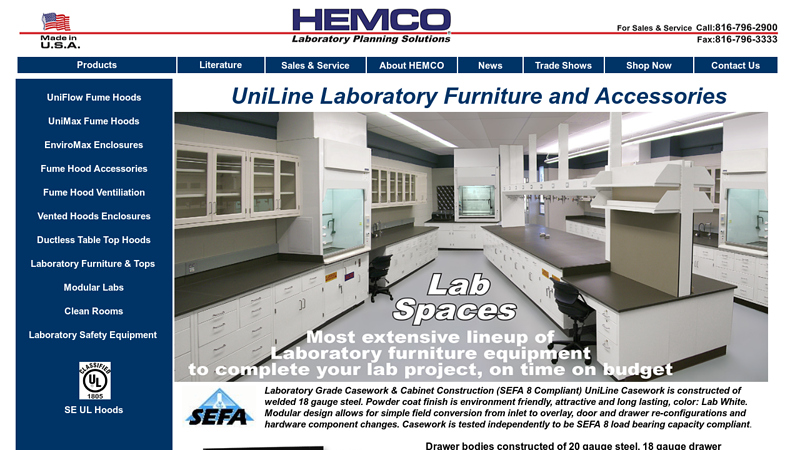 UniLine Laboratory Furniture