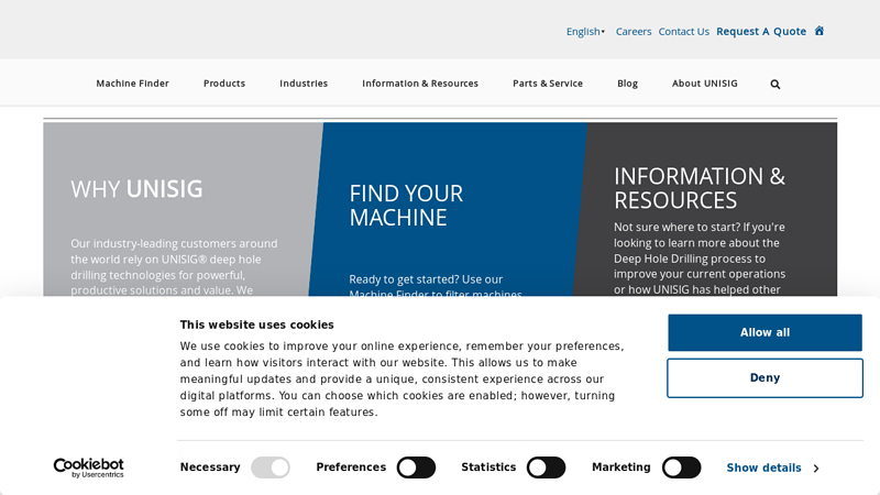 UNISIG Gundrilling Machines and Deep Hole Drilling Machines