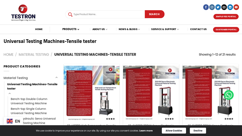 Universal Testing Machine – Tensile Tester