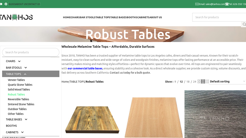 USA Melamine Table Top Supplier, Factory Wholesale Price