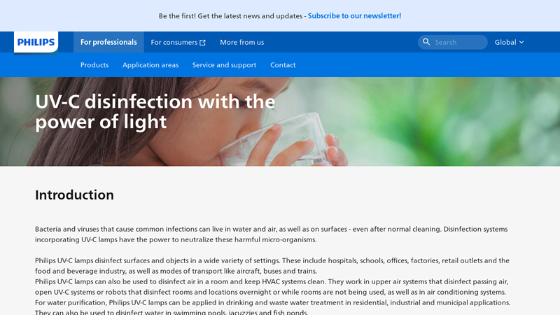 UV-C air disinfection