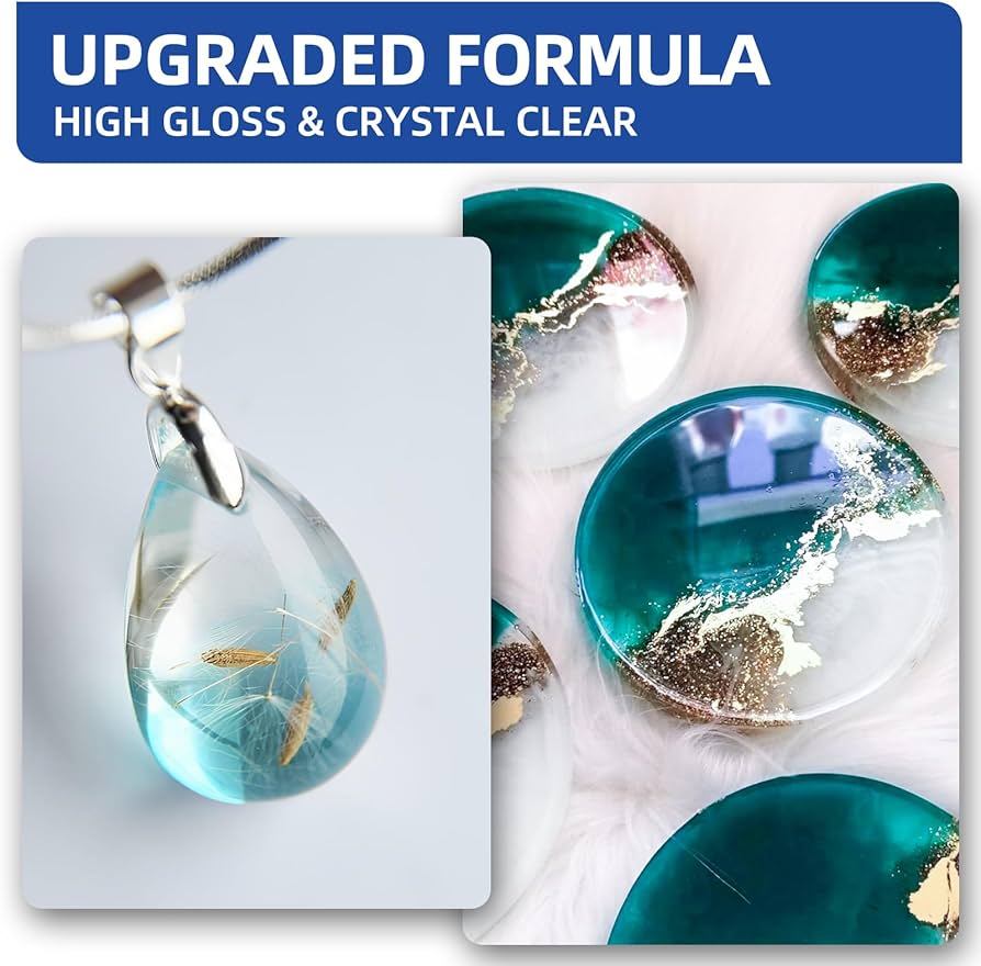 UV high gloss finish on resin jewellery