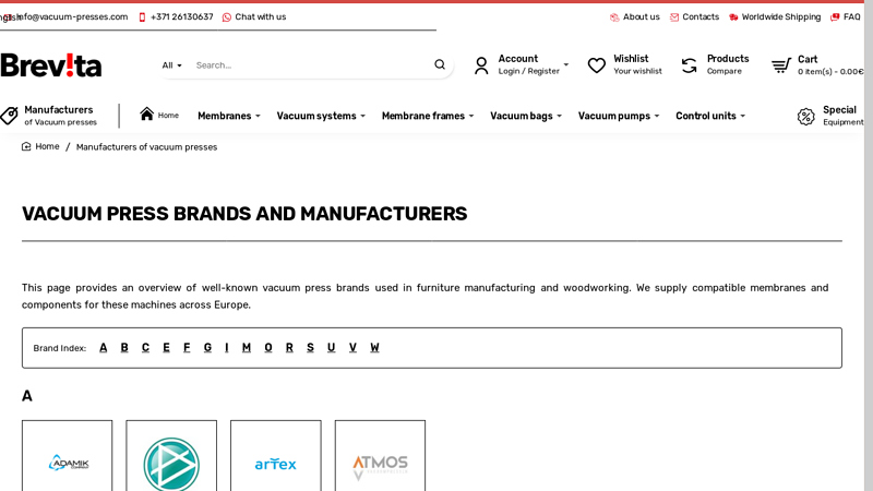 Vacuum Press Brands & Manufacturers