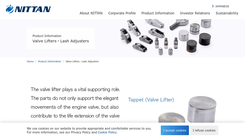 Valve Lifters・Lash Adjusters｜NITTAN Corporation
