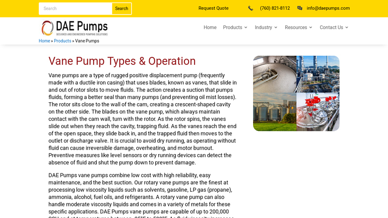 Vane Pump Types & Operation