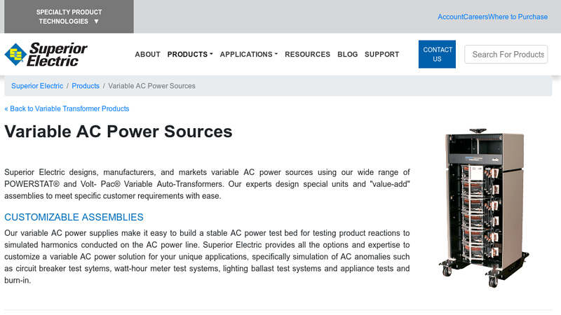 Variable AC Power Source