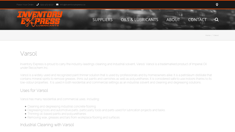 Varsol by Recochem Supplier in Ontario