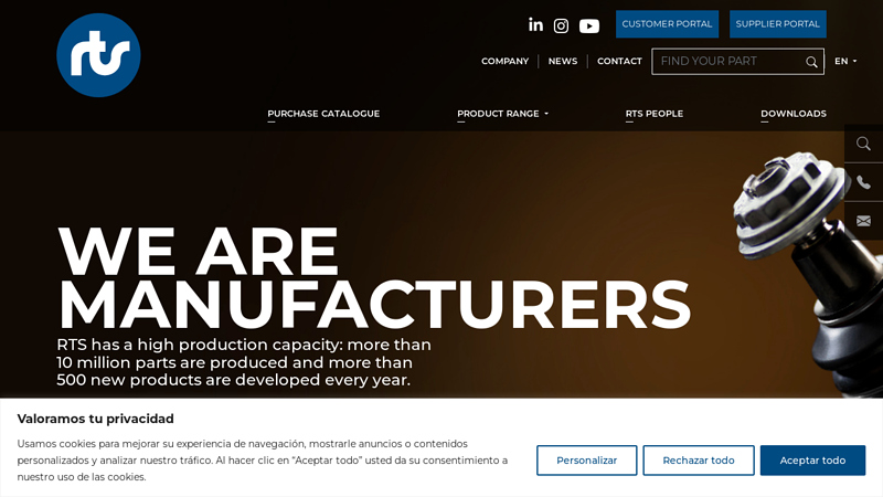 Vehicle steering and suspension parts