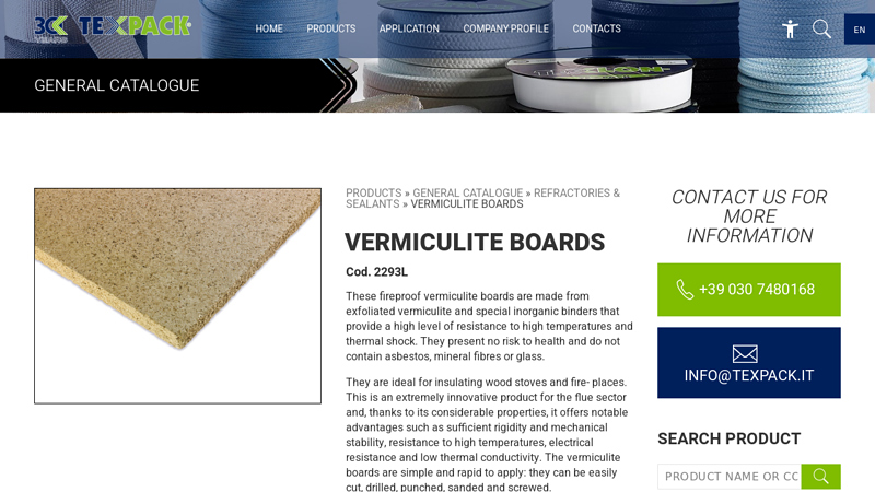Vermiculite boards
