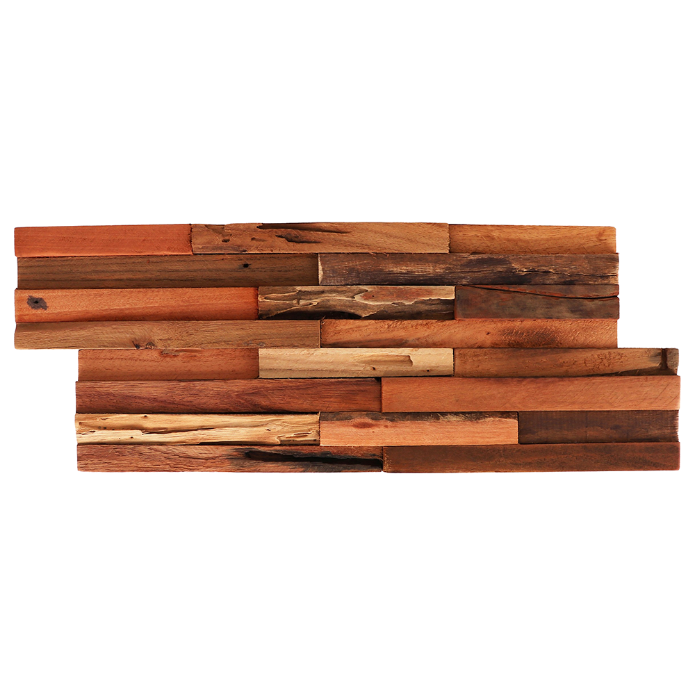 Vintage 3D Teak Wood Wall Panels