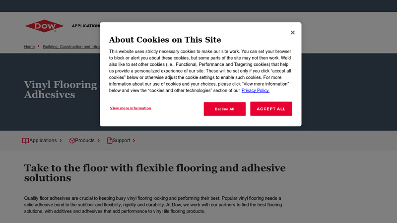 Vinyl Flooring Materials and Adhesives