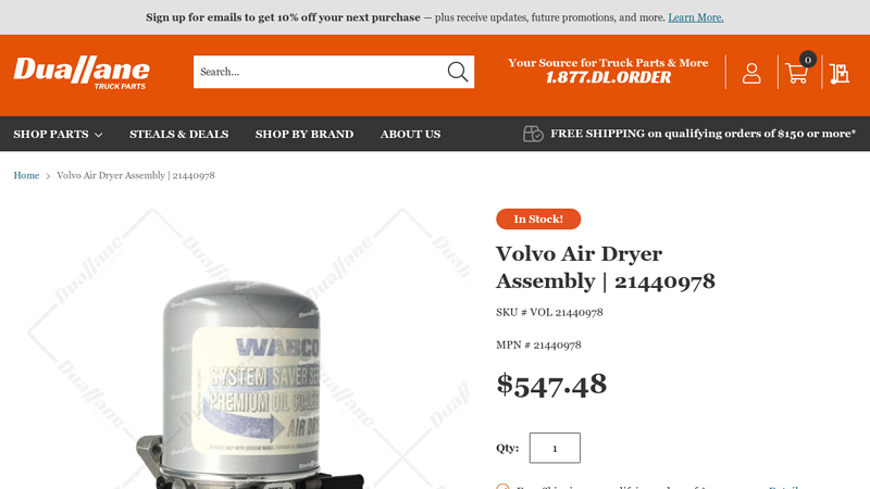Volvo Air Dryer Assembly