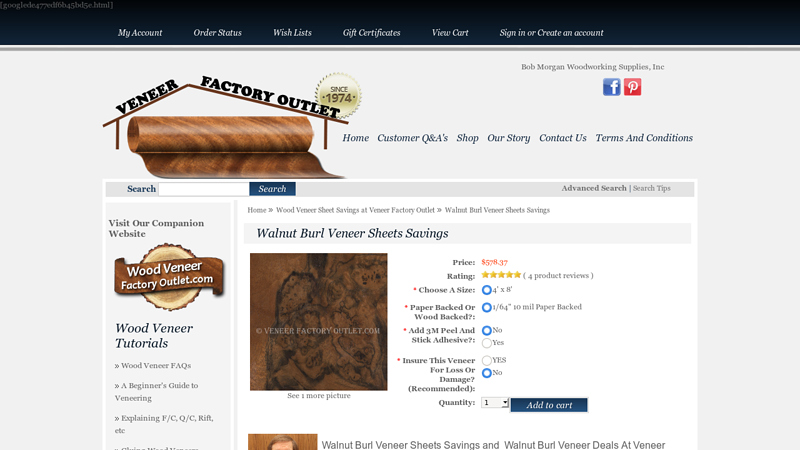 Walnut Burl Veneer Sheets Savings