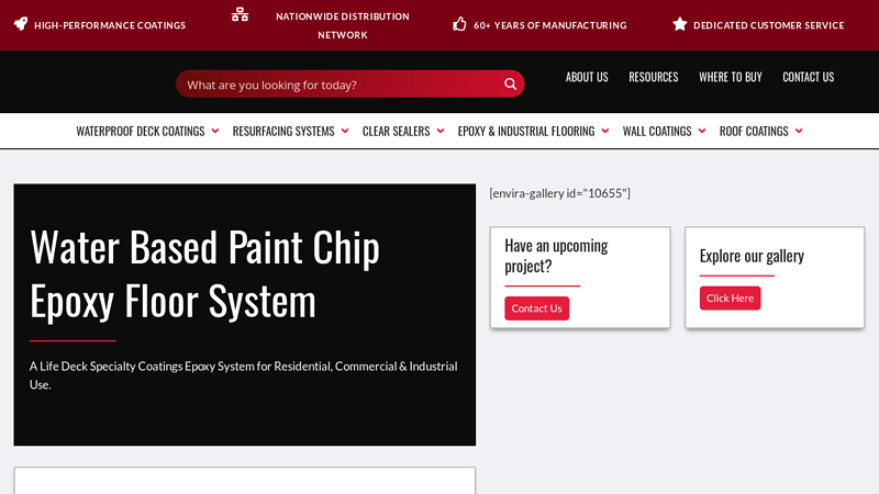 Water Based Paint Chip Epoxy Floor System