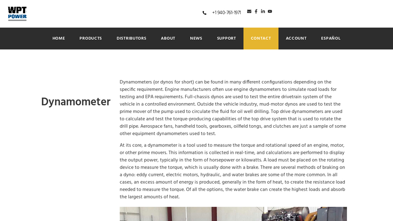 Water Brakes for Dynamometer Test Stands