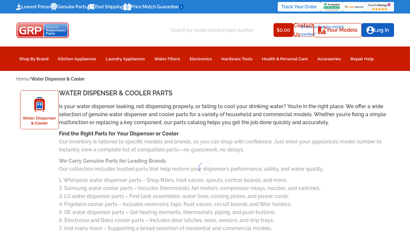 Water Dispenser & Cooler Replacement Parts & Accessories