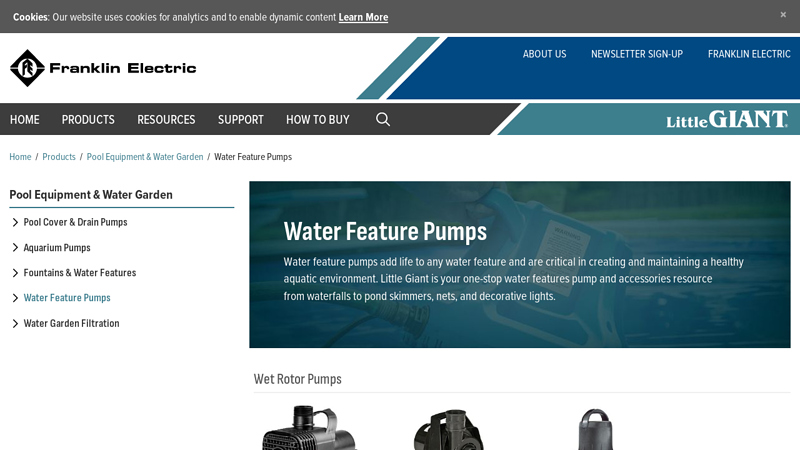 Water Feature Pumps