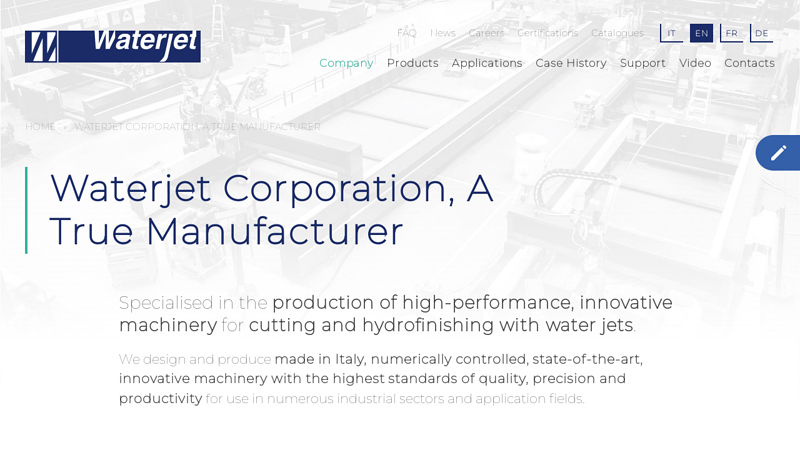 Waterjet Corporation, A True Manufacturer