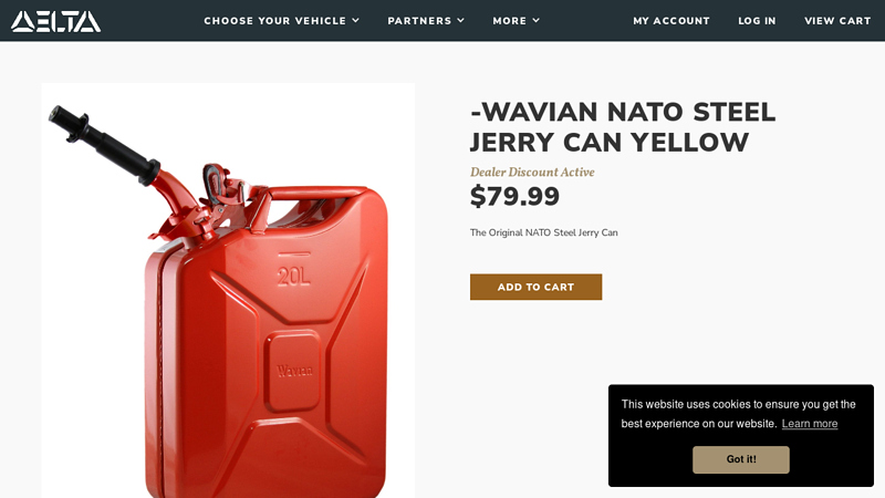 Wavian NATO Steel Jerry Can YELLOW