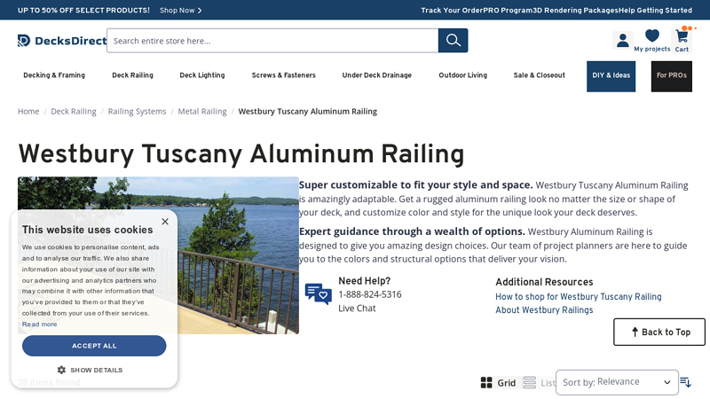 Westbury Tuscany Aluminum Railing
