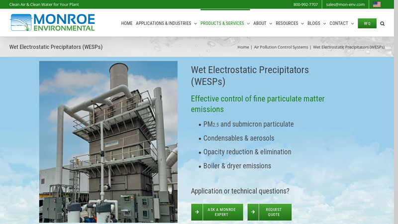 Wet Electrostatic Precipitators (WESP)