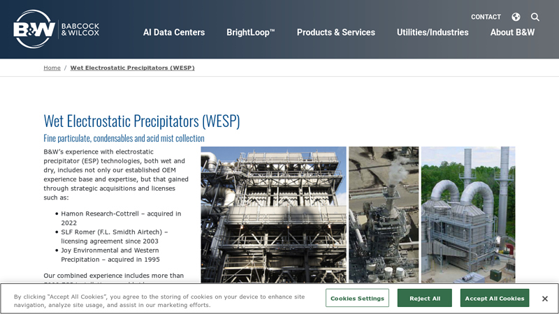 Wet Electrostatic Precipitators (WESP