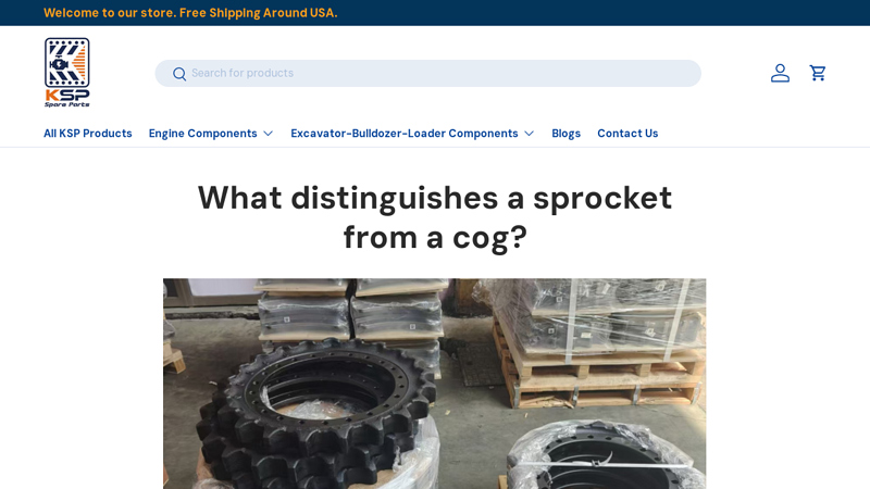What distinguishes a sprocket from a cog?
