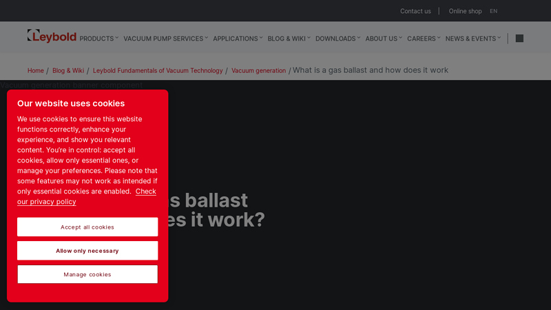 What is a gas ballast and how does it work