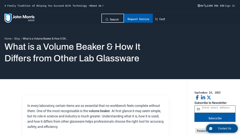 What is a Volume Beaker & How It Differs from Other Lab Glassware