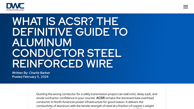 What is ACSR? The Definitive Guide to Aluminum Conductor Steel ...