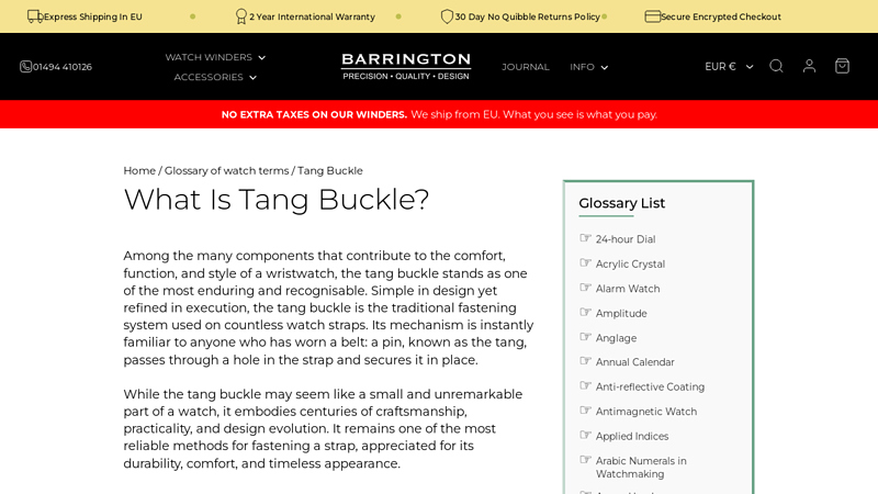 What is Tang Buckle?