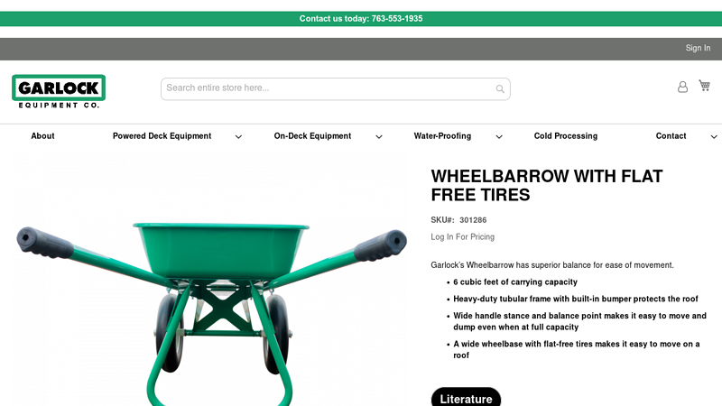 Wheelbarrow with Flat Free Tires