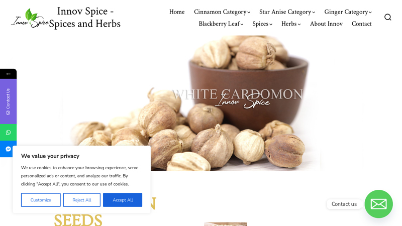 Whole White Cardamon seeds