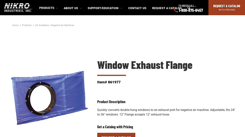 Window Exhaust Flange