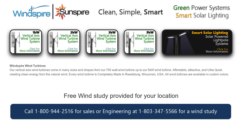 Windspire Verticle Axis Wind Turbines, 750W, 2kW, 3kW, 5kW ...