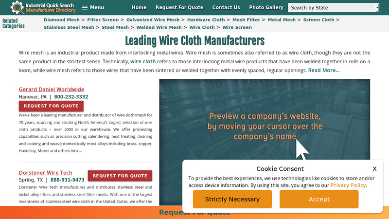 Wire Mesh Manufacturers