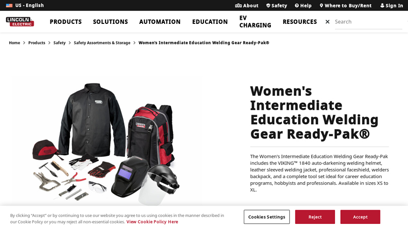 Women's Intermediate Education Welding Gear Ready
