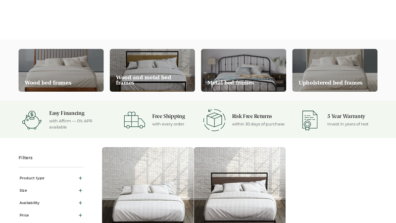 Wood and metal bed frames