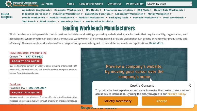 Work Bench Manufacturers