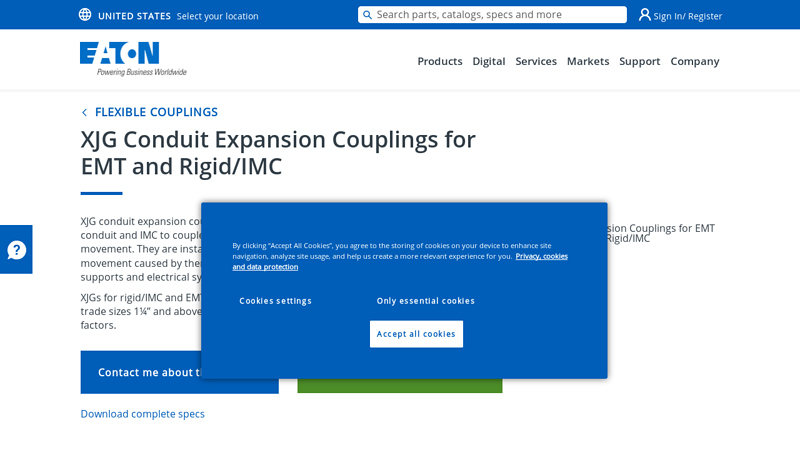 XJG Conduit Expansion Couplings for EMT and Rigid/IMC