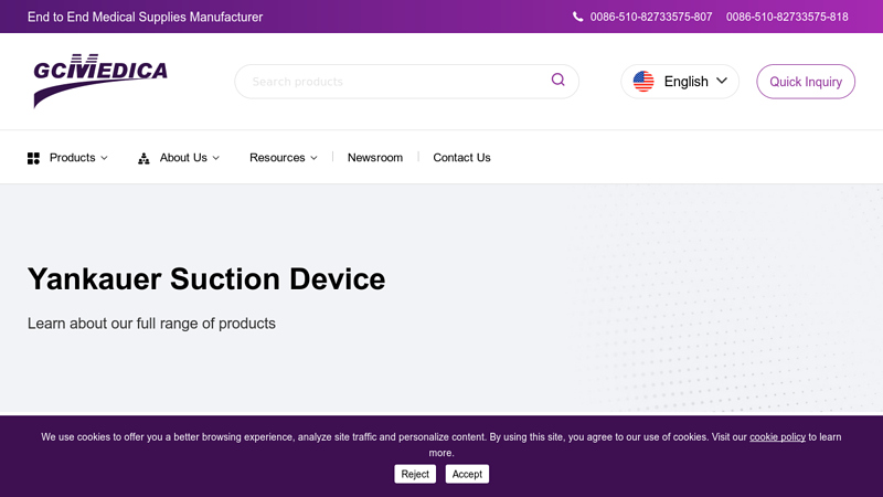 Yankauer Suction Tubes and Tips