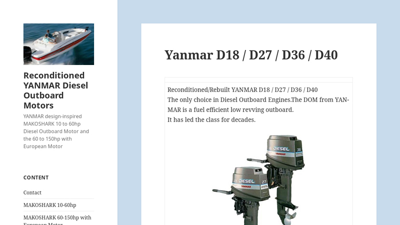 Yanmar Diesel Outboard Motors
