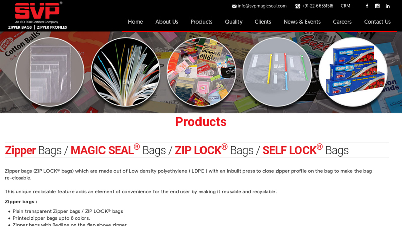Zipper Bags / MAGIC SEAL ® Bags / ZIP LOCK ® Bags / SELF ...