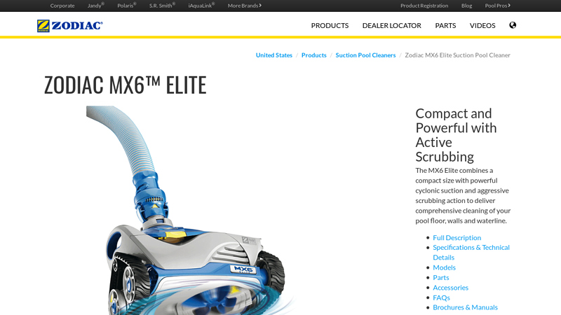 Zodiac MX6 Elite Suction Pool Cleaner